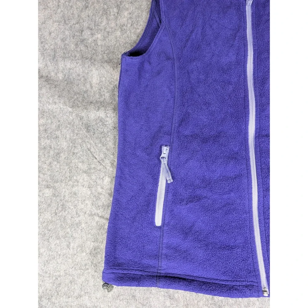 Cabelas Womens Purple Fleece Vest Full‎ Zip Pockets M Medium Outdoor Casual